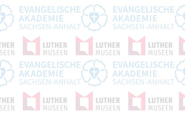 verblasste Logos der evangelischen Akademie Sachsen-Anhalts und der LutherMuseen