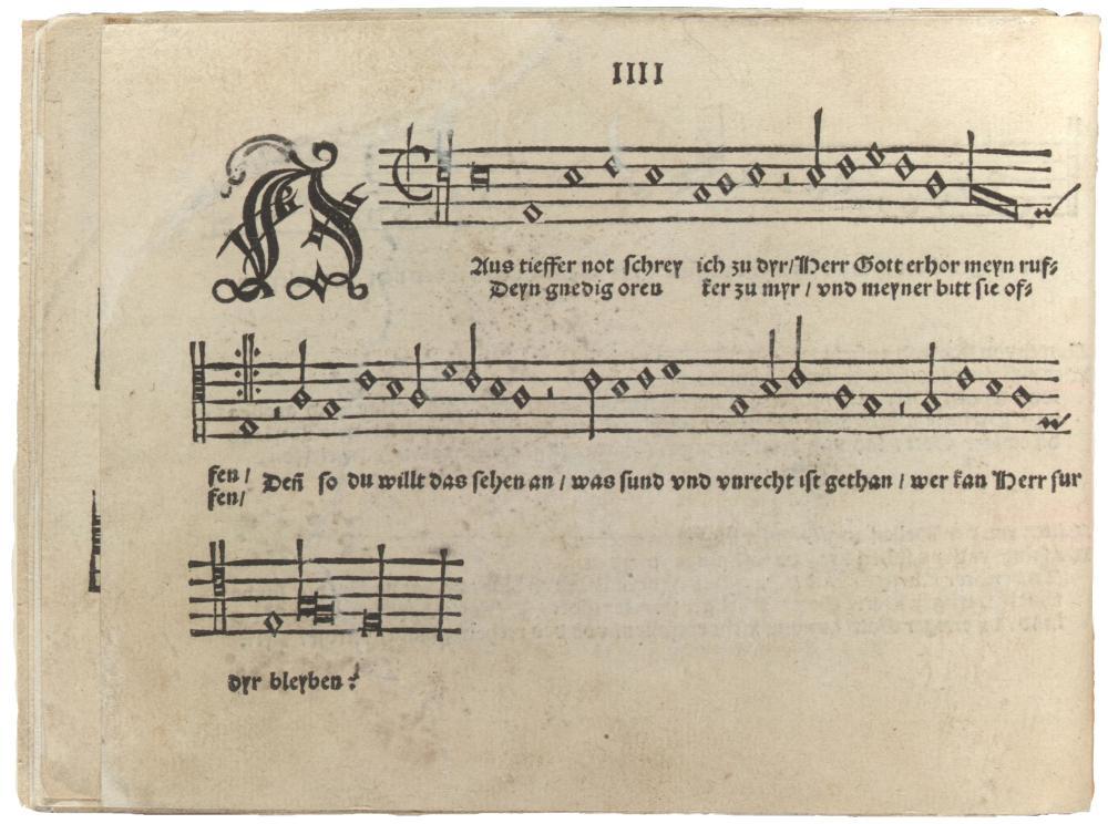 3 Notenzeilen auf altem Papier