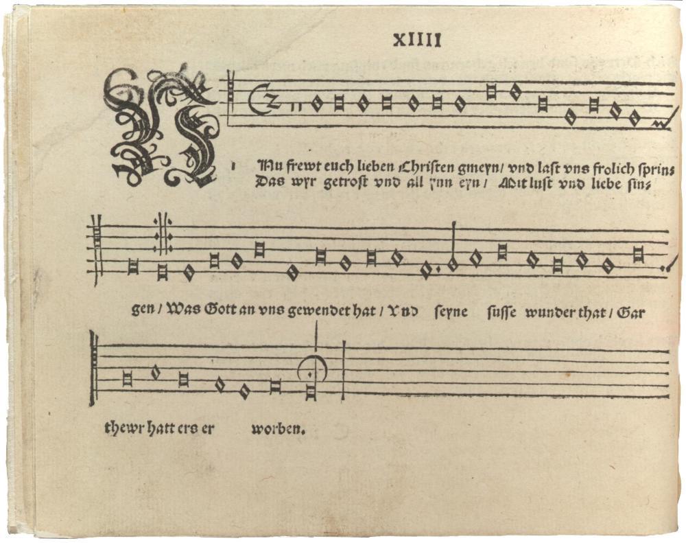 3 Notenzeilen auf altem Papier