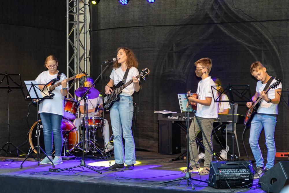Schulband auf großer Bühne