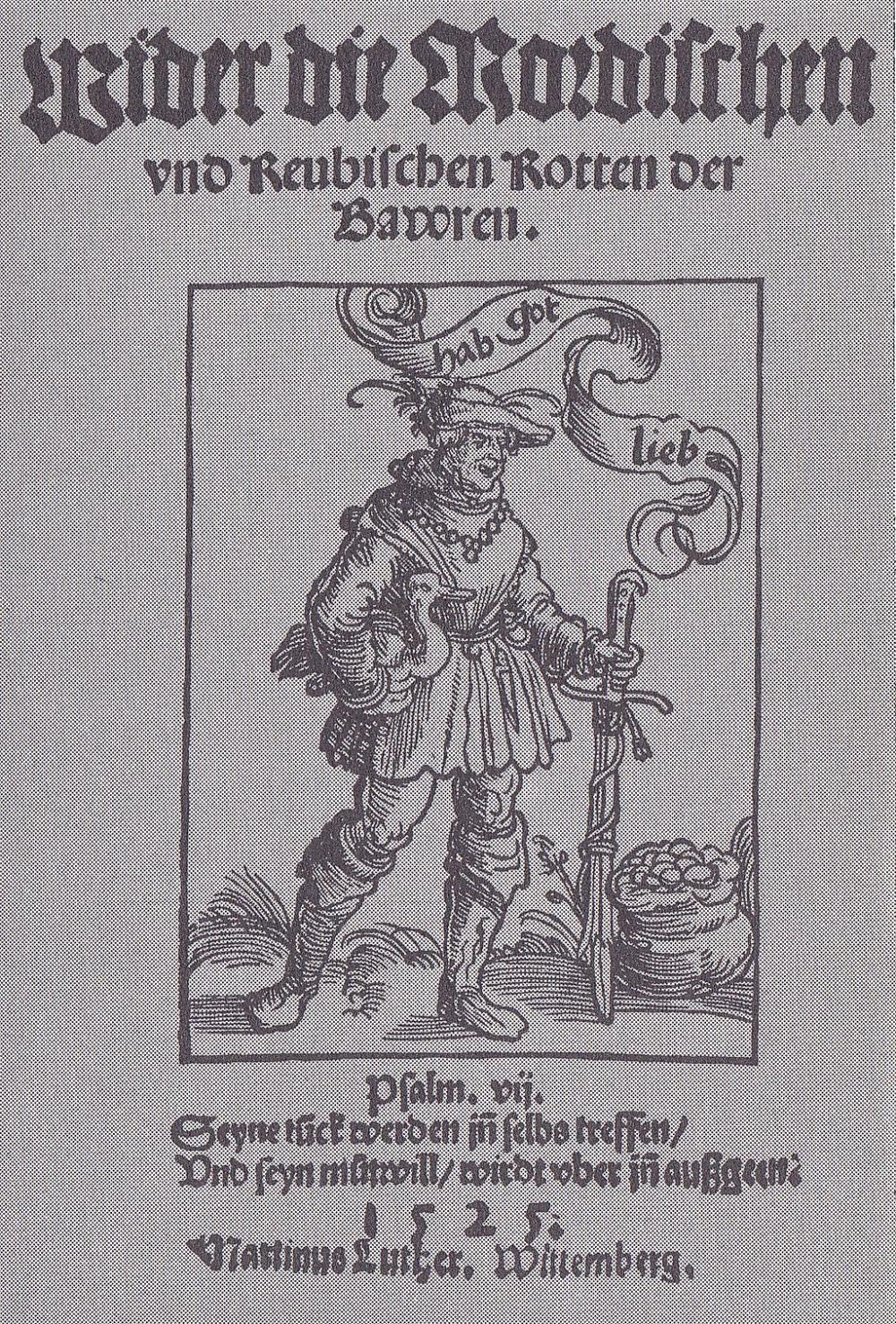 Titelblatt von Martin Luthers Bauernkriegsschrift