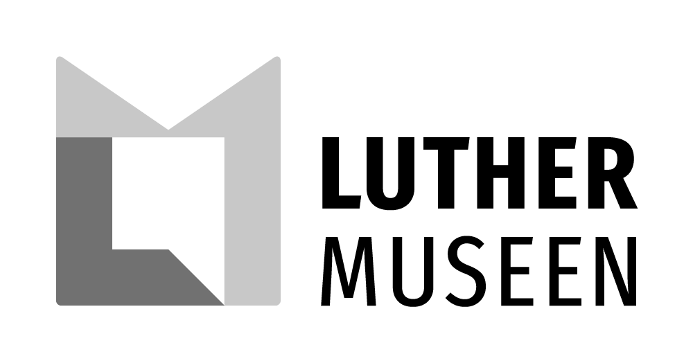 Logo in Schwarz Weiß. LutherMuseen