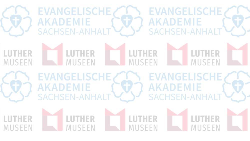 verblasste Logos der evangelischen Akademie Sachsen-Anhalts und der LutherMuseen