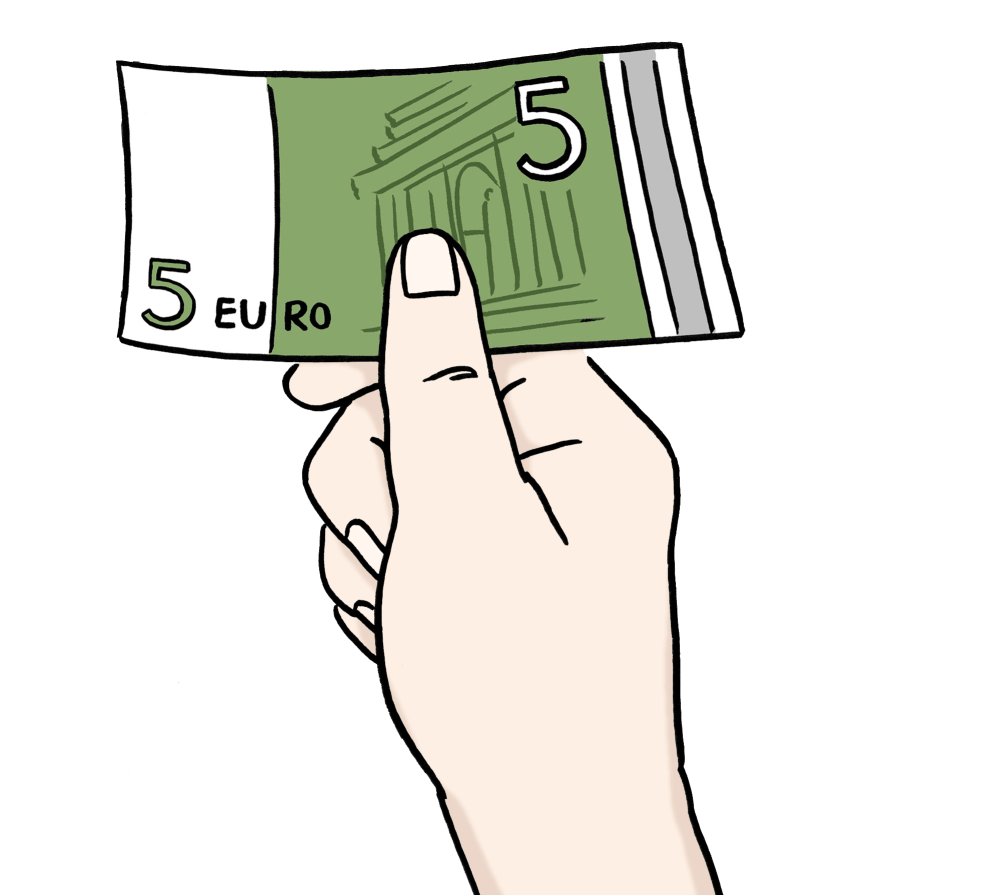 Symbolbild Comicstyle 5-Euro-Schein